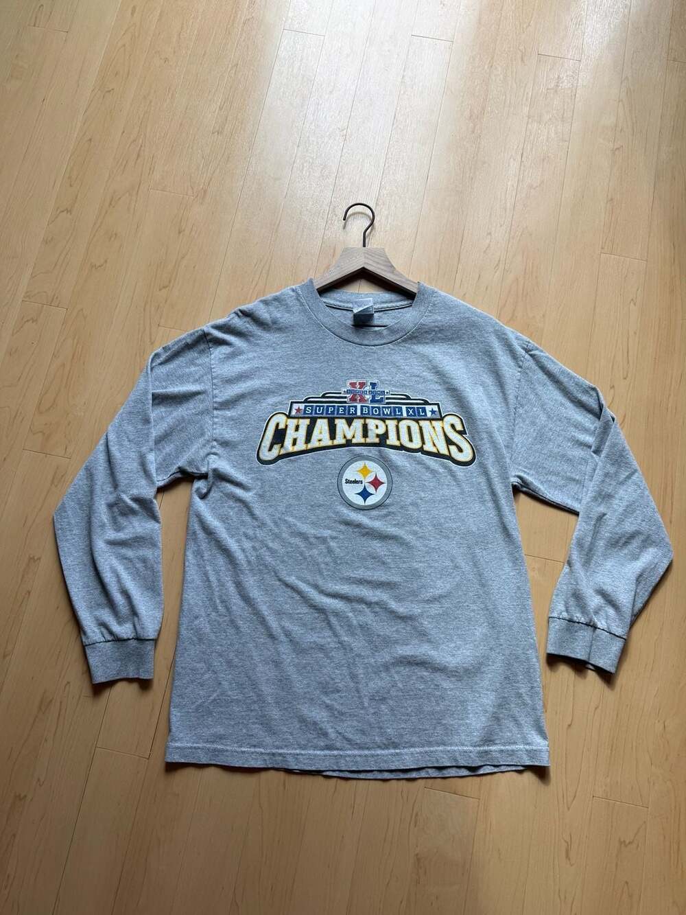 Vintage Pittsburgh Steelers Super Bowl XL Champions Long Sleeve T-Shirt